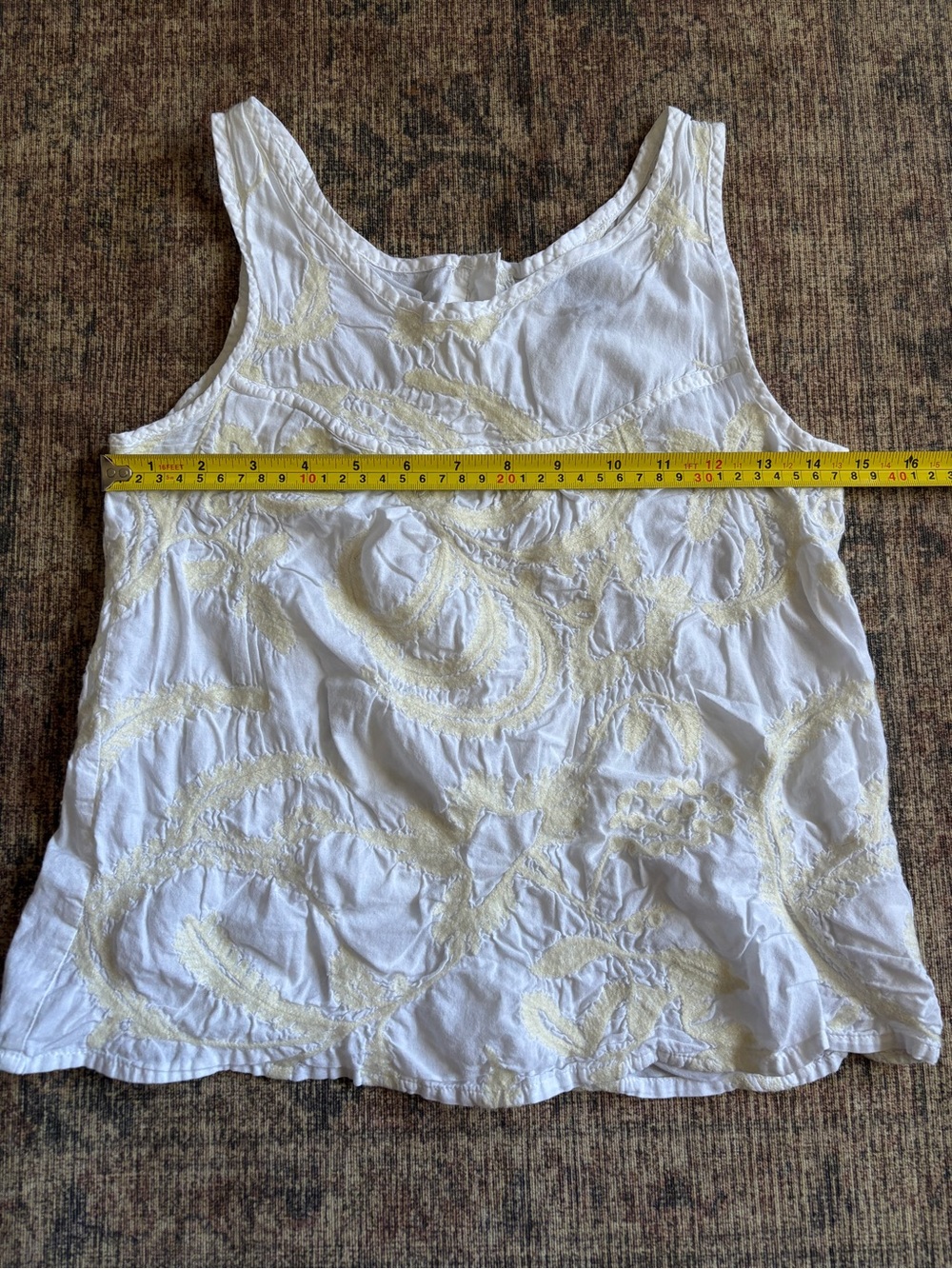 Gap White Embroidered Sleeveless Blouse Top Size XS - Picture 8 of 9